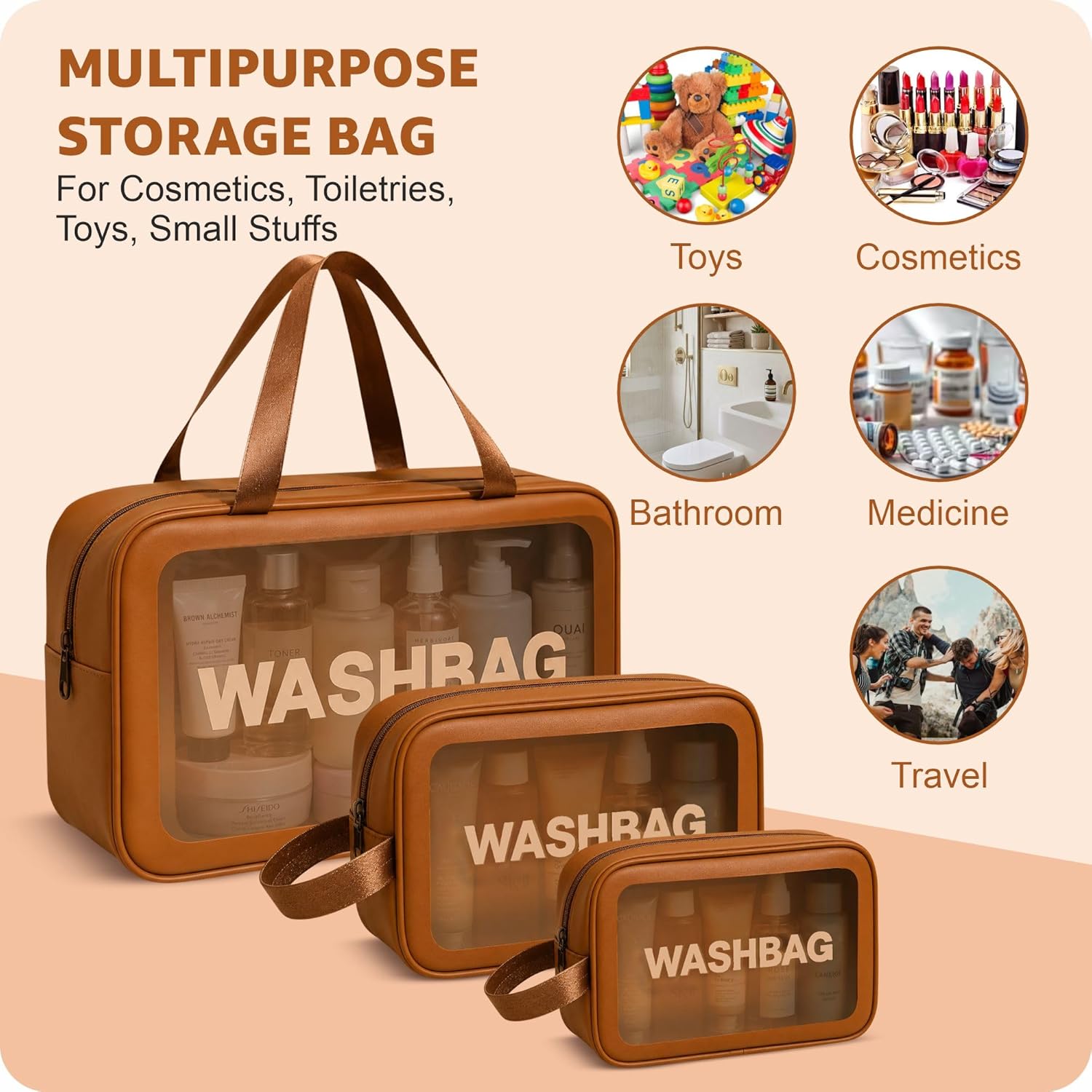 BROWN WASH BAG — wholesale Bags & Travel from Zucur Mart
