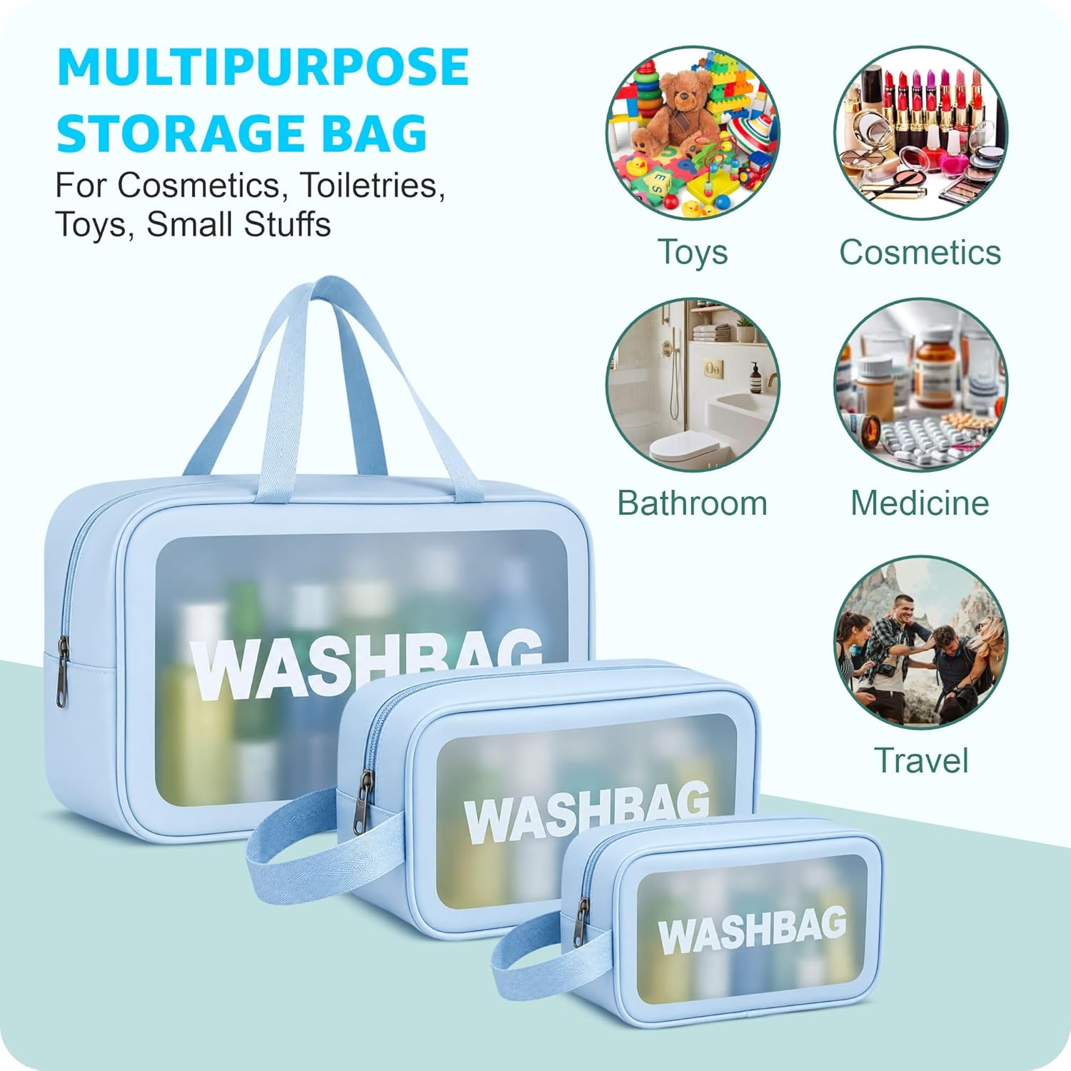 BLUE WASH BAG — wholesale Bags & Travel from Zucur Mart
